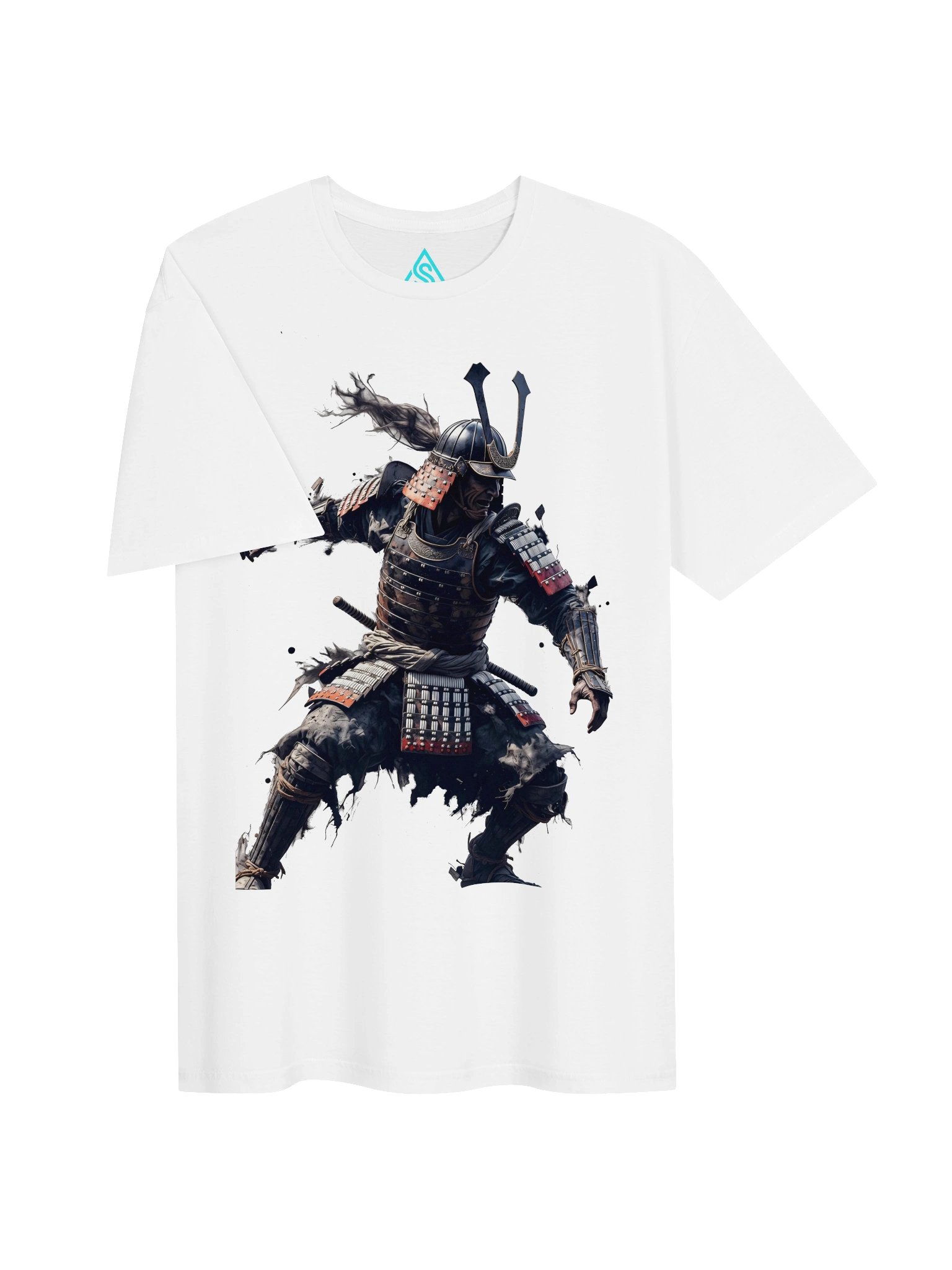 Shadow Ronin Sumi-e Tee — Black Ink on White product image (3)