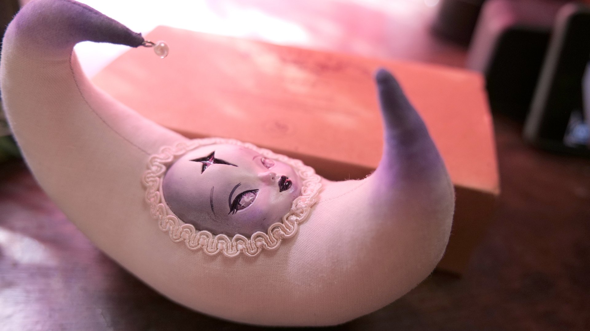 Celestial Moon Decorative Doll Face | Luna | Clay Cast, Hand Painted Face product image (4)