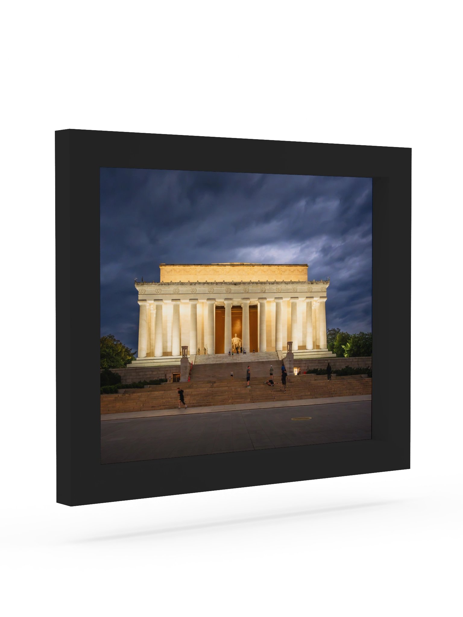 Beneath the Gathering Storm – Lincoln Memorial Framed Matte Poster product image (2)