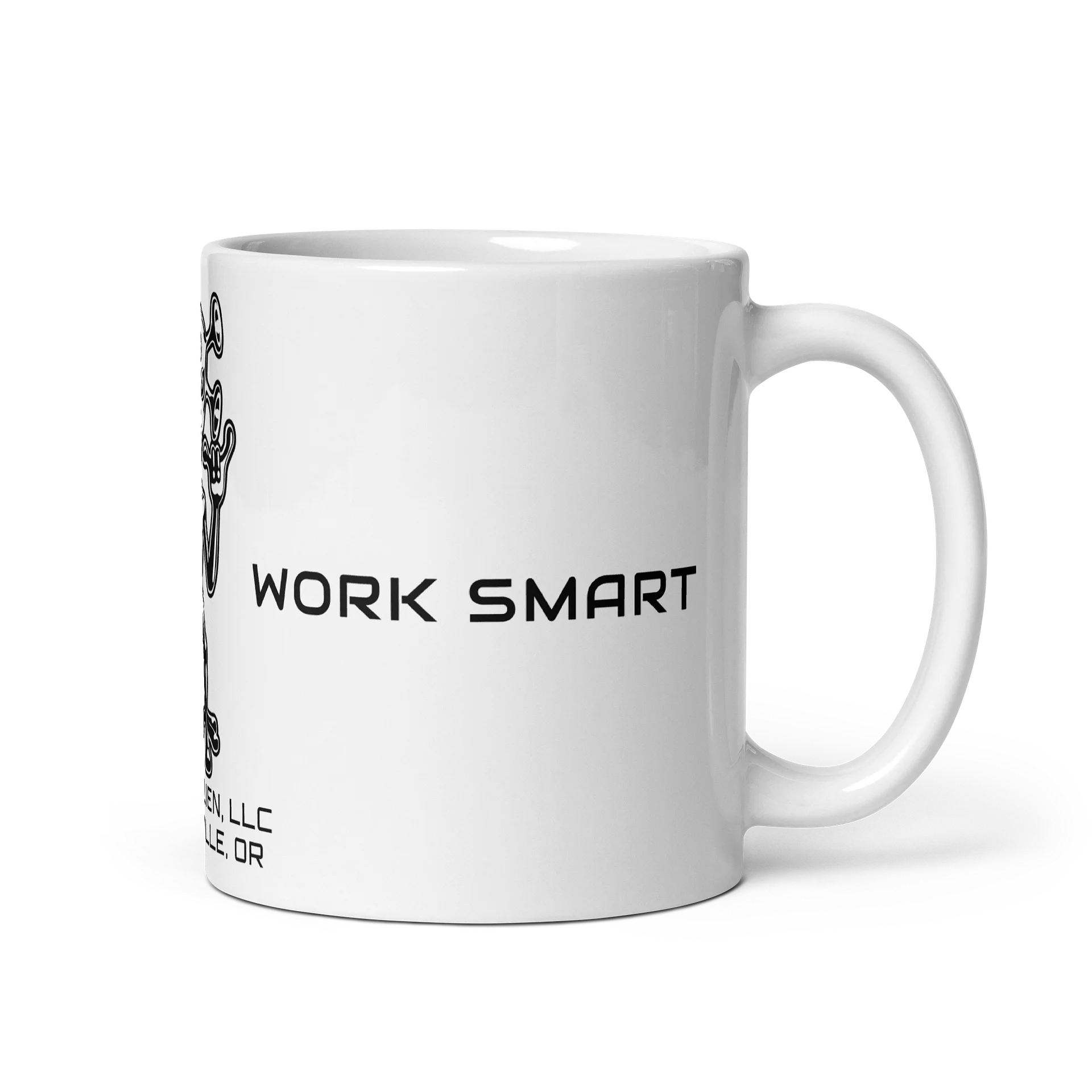 Hang Loose Work Smart Mug | 3 Eyed Alien Coffee Cup product image (3)