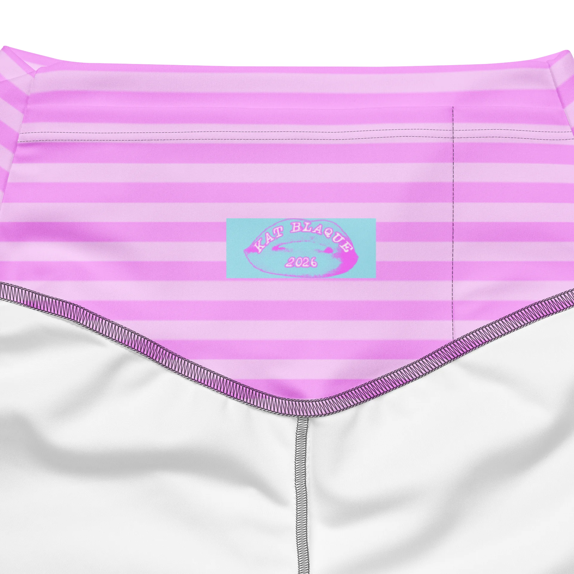 Pink and White Stripped Kat Skull Flares product image (6)