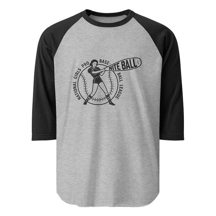 NGBL Legacy Collection Original Nite Ball Logo Tultex Fine Jersey Raglan Tee product image (1)