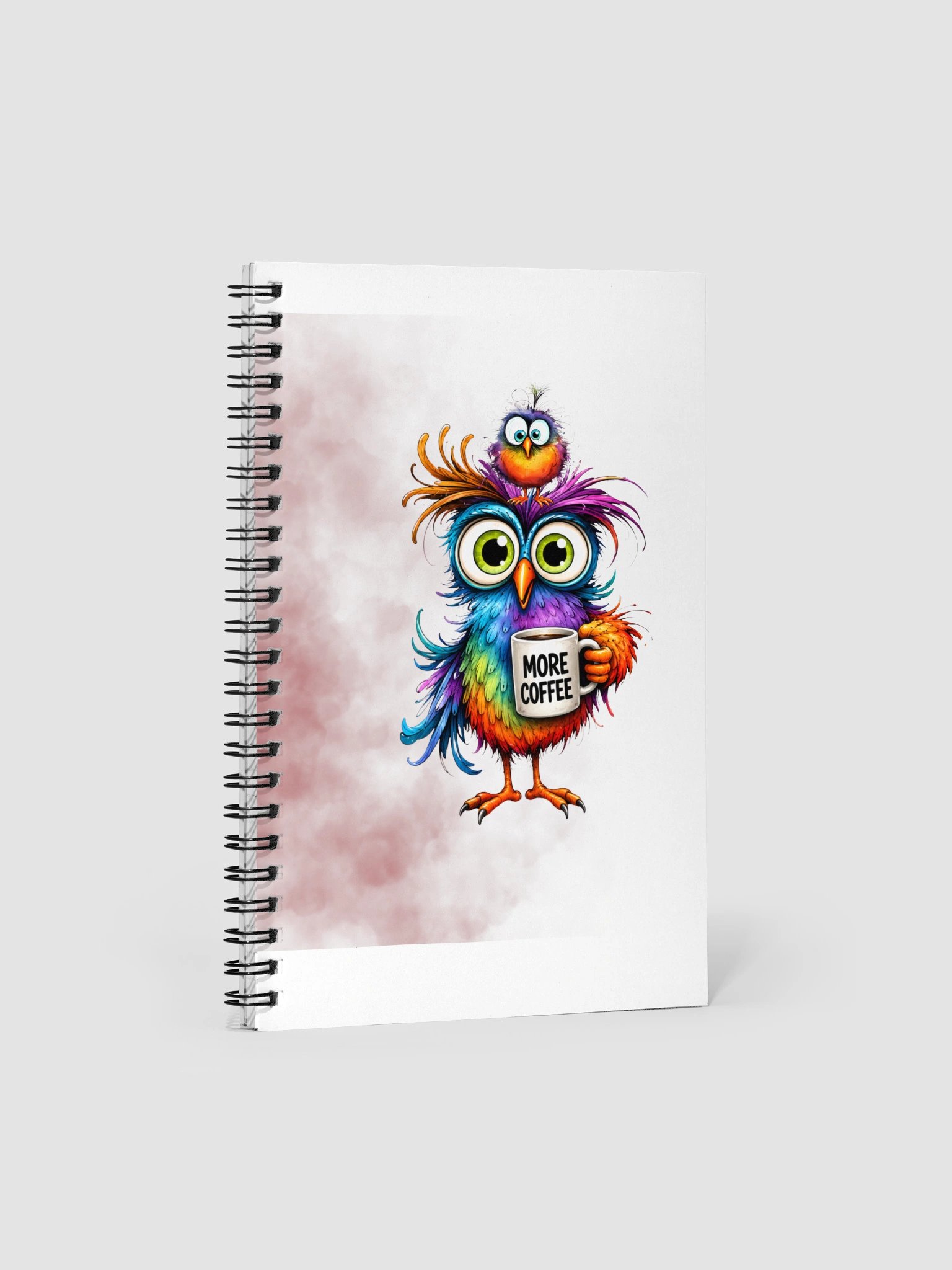 More Coffee Owl Spiral Journal product image (1)