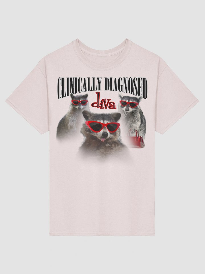 Clinically diagnosed diva - Raccoon T-shirt product image (98)