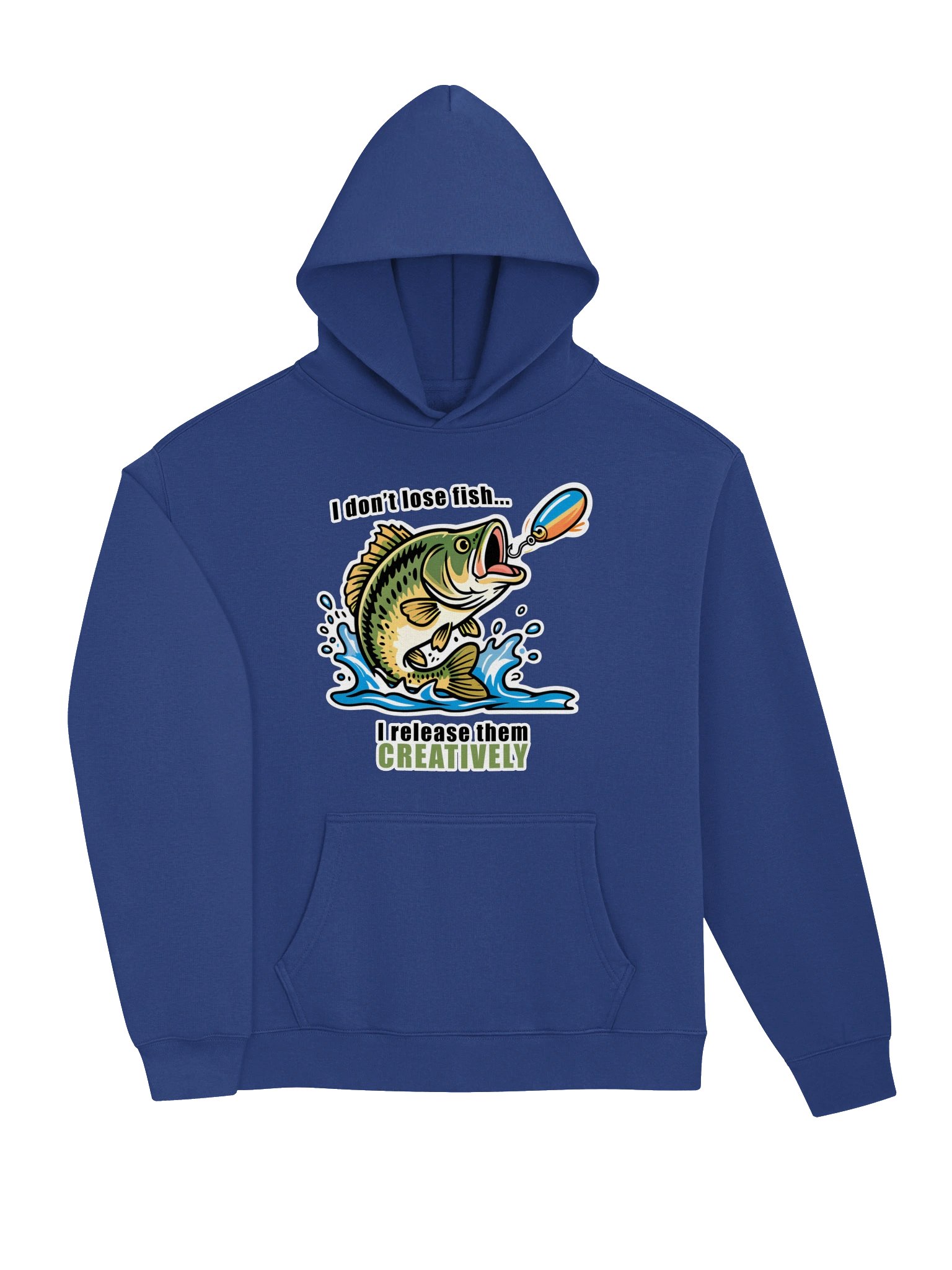 Premium Relaxed Hoodie (Unisex) - "I don't lose fish. I release them Creatively" Design product image (3)