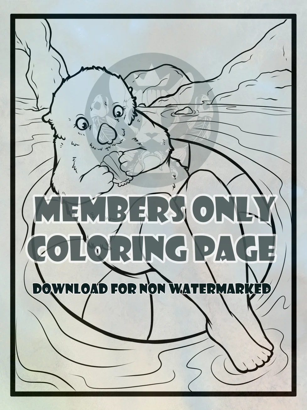 Leggy Otter - coloring page product image (1)