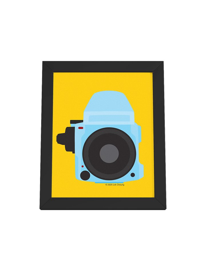 M 645 Blue on Yellow - Framed Poster product image (1)