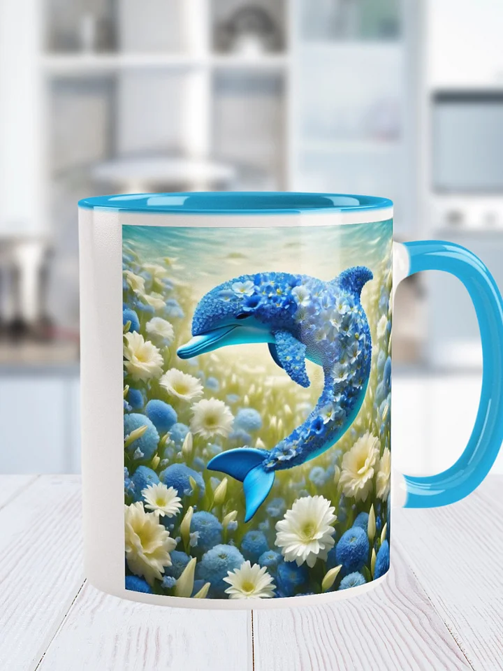 Floral Fantasy Dolphins Ceramic Mug product image (1)