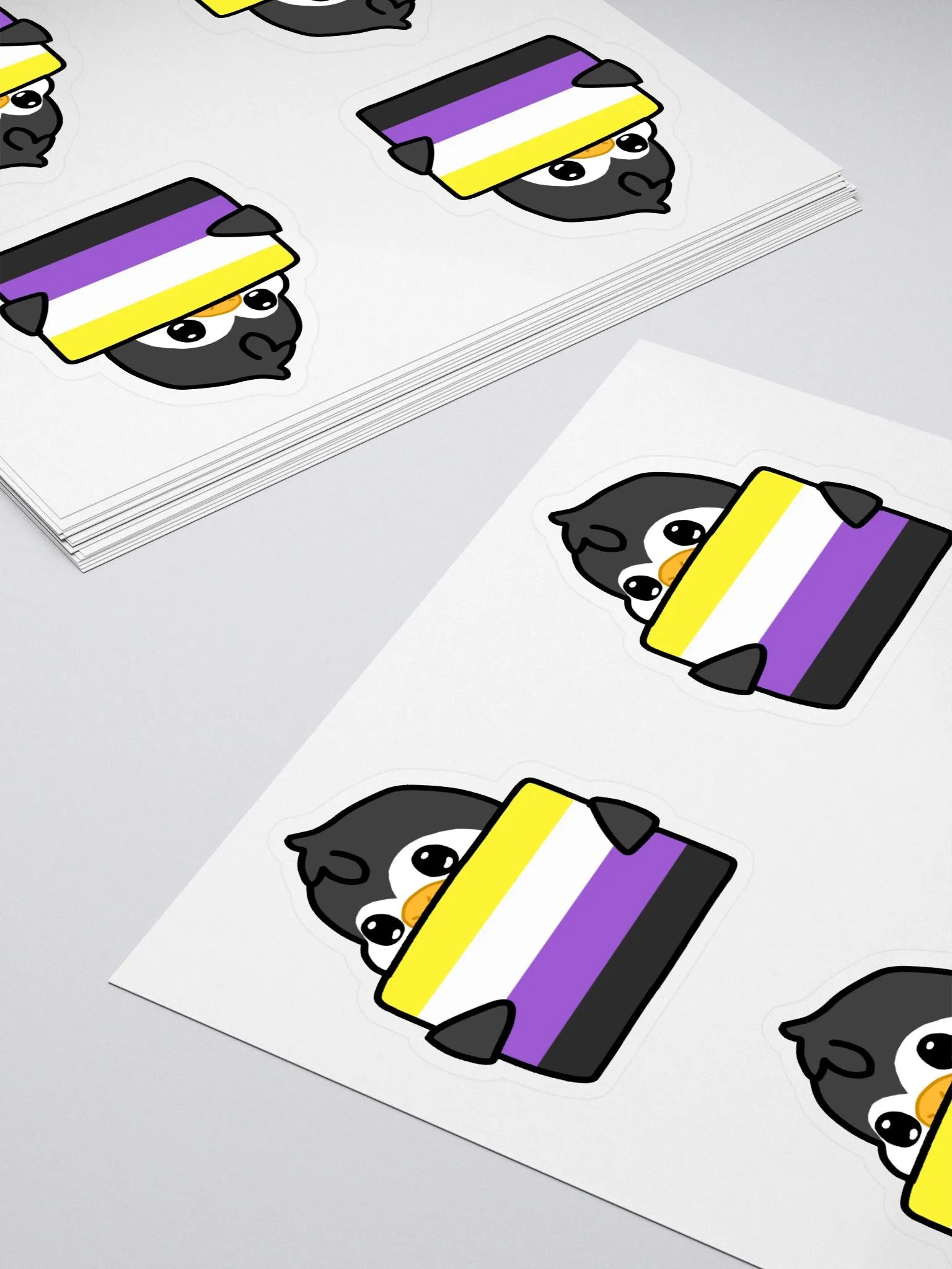 "Non-Binary Pride" Lil' Guy - Sticker Sheet product image (4)