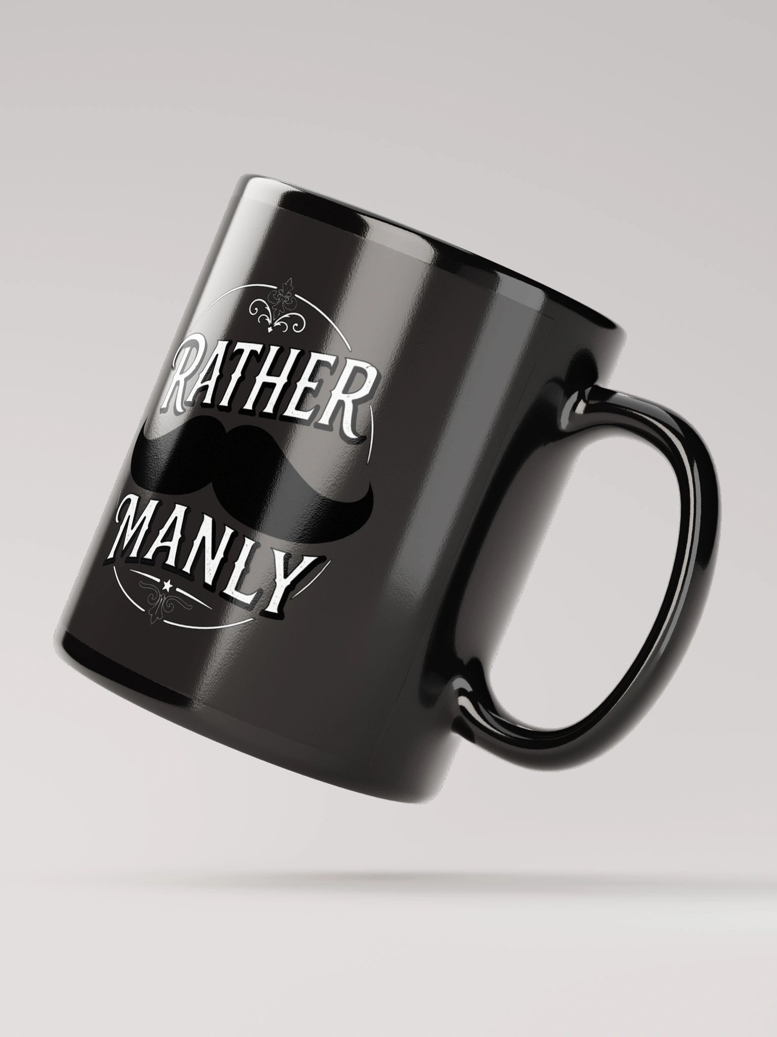Rather Manly Black Mug product image (3)
