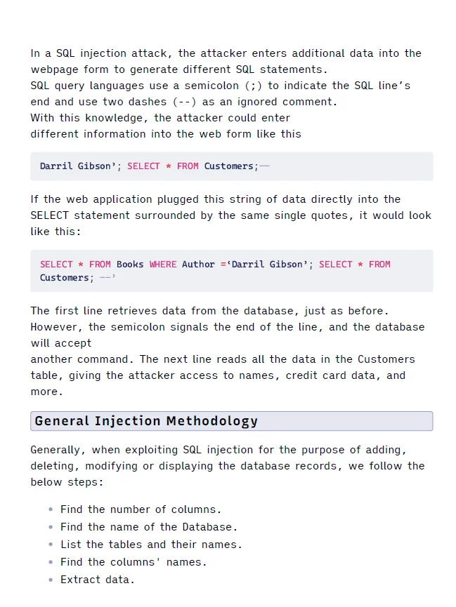 SQL Injection Cheat Sheets | V1 product image (2)