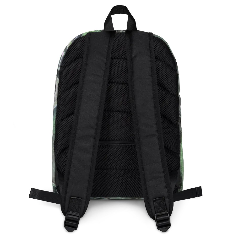 Metallic Green Fluid Acrylic Backpack product image (12)