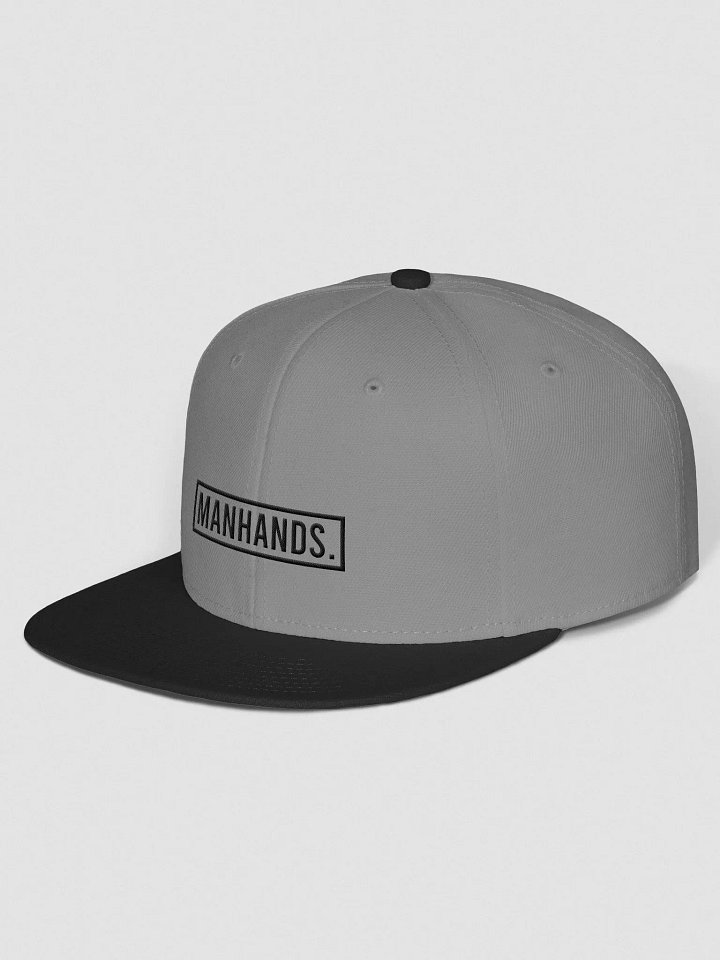 MANHANDS Classic Snapback Cap (White Logo) product image (2)