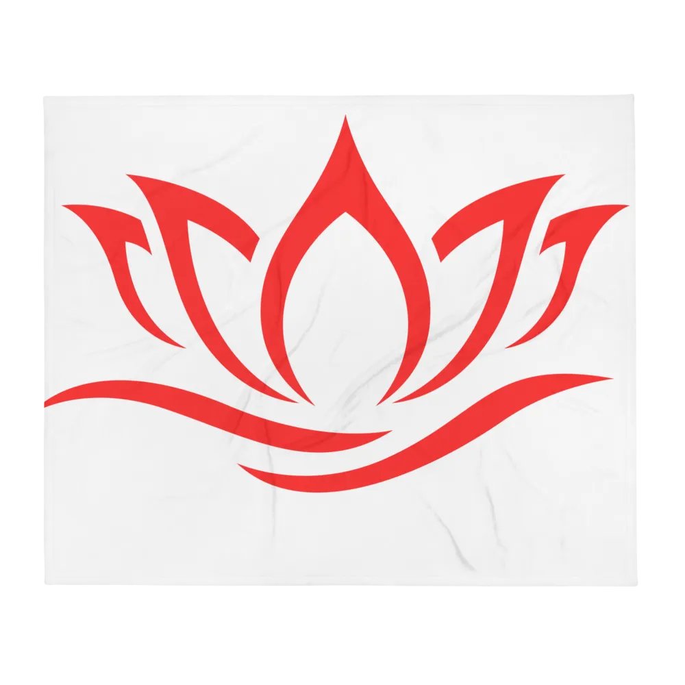 NMRK Red Lotus Throw Blanket product image (1)