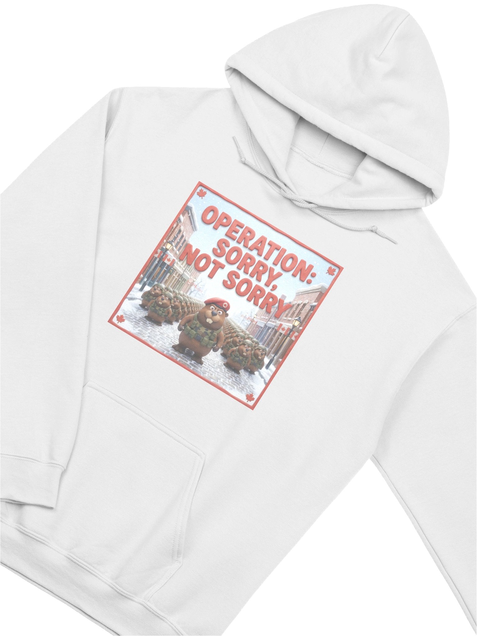 Operation: Sorry | Beaver Army Essential Hoodie (White) product image (3)