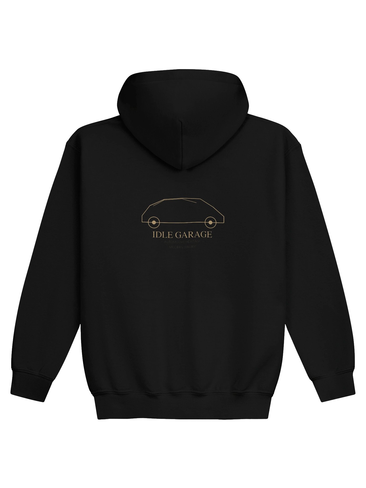 Idle Garage Gold Line Automotive Youth Hoodie product image (2)
