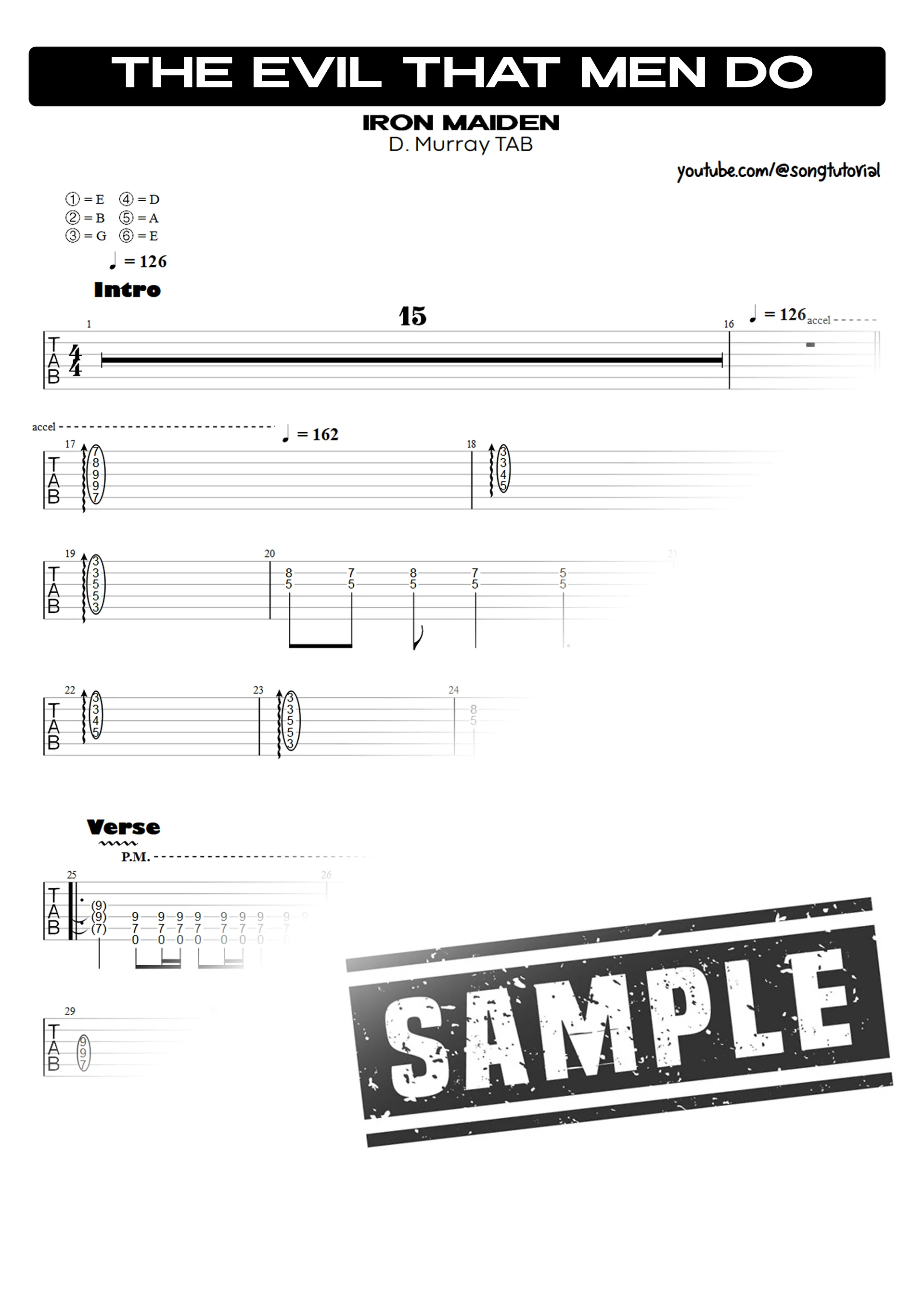 The Evil that Men Do | PDF Tab + Guitar Pro | Iron Maiden product image (3)