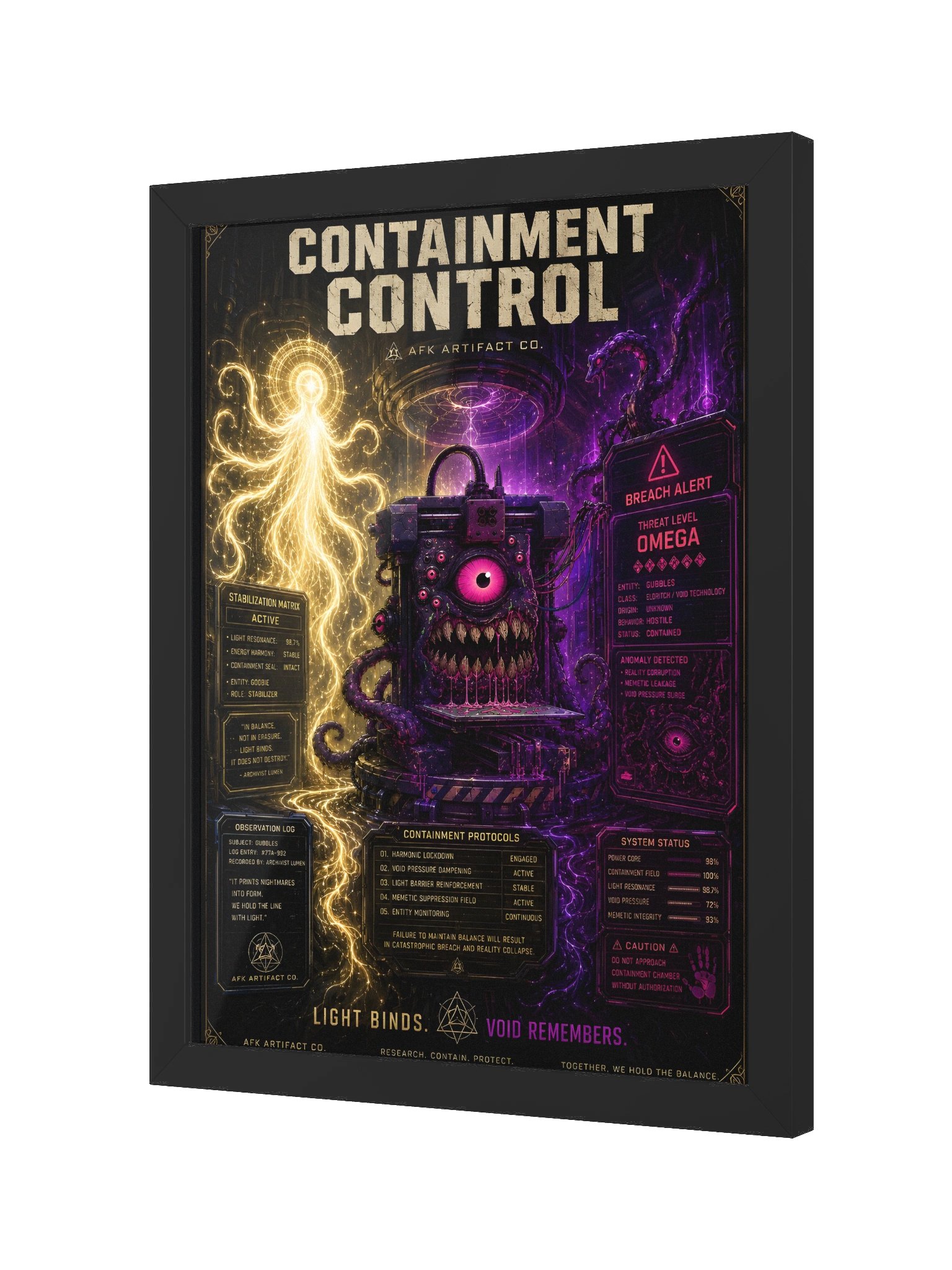 Containment Control — Framed Poster product image (2)