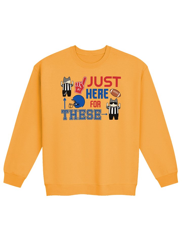 American Football Cat (JUST HERE FOR THESE - touchdown signals) - Unisex Adult Midweight Crewneck Sweatshirt product image (25)