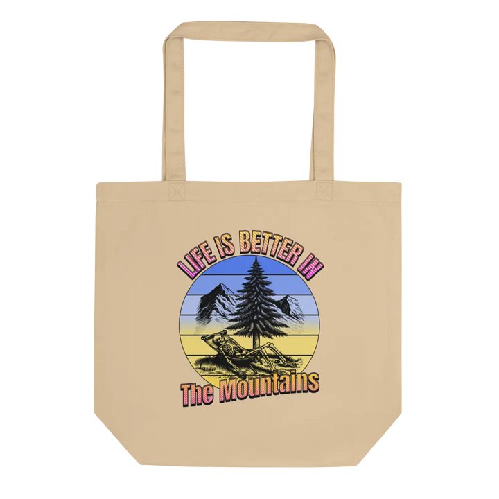 Life Is Better In The Mountains Skeleton Tote Bag product image (1)