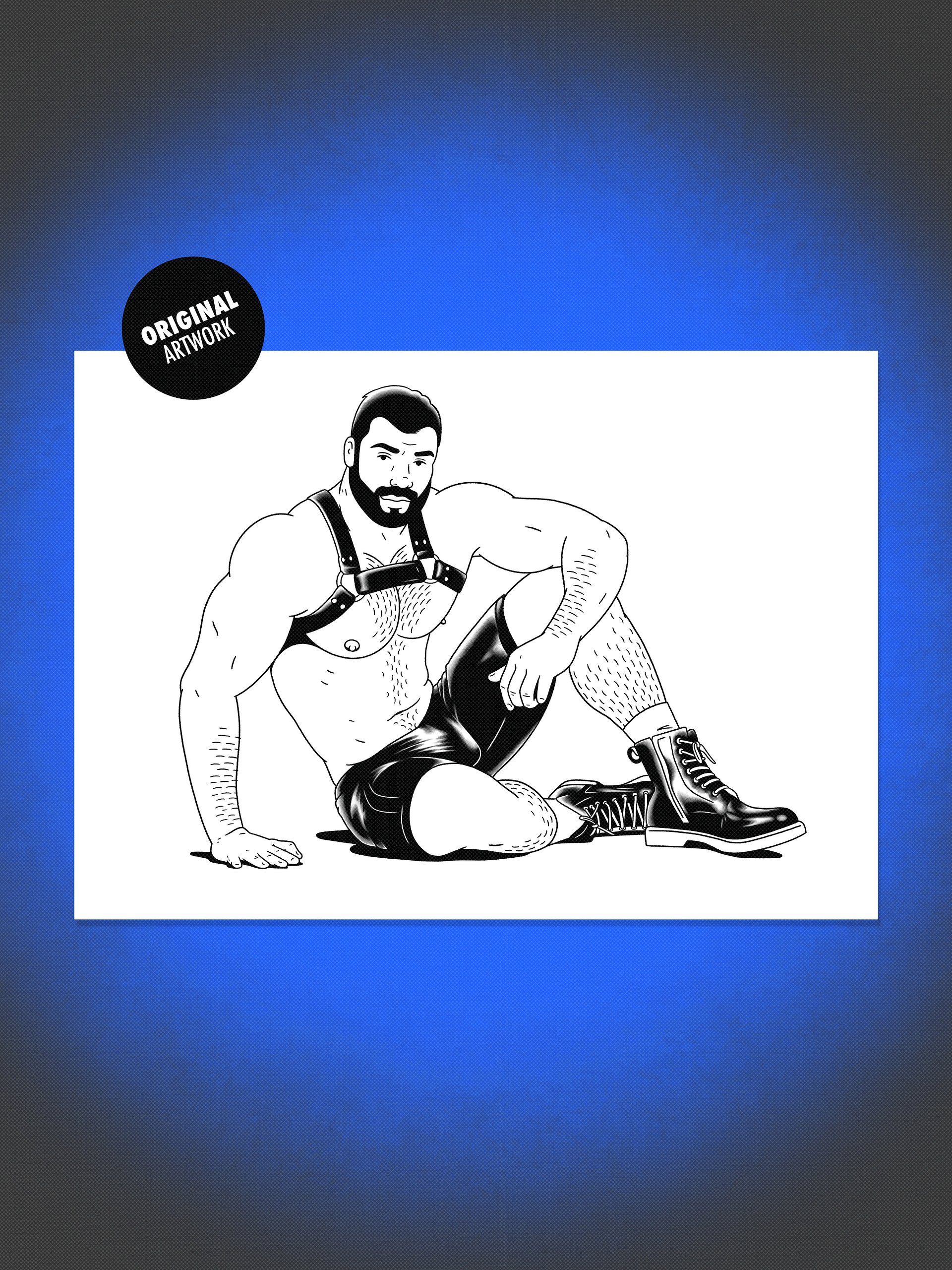 Leather Centerfold (Original Drawing) product image (1)