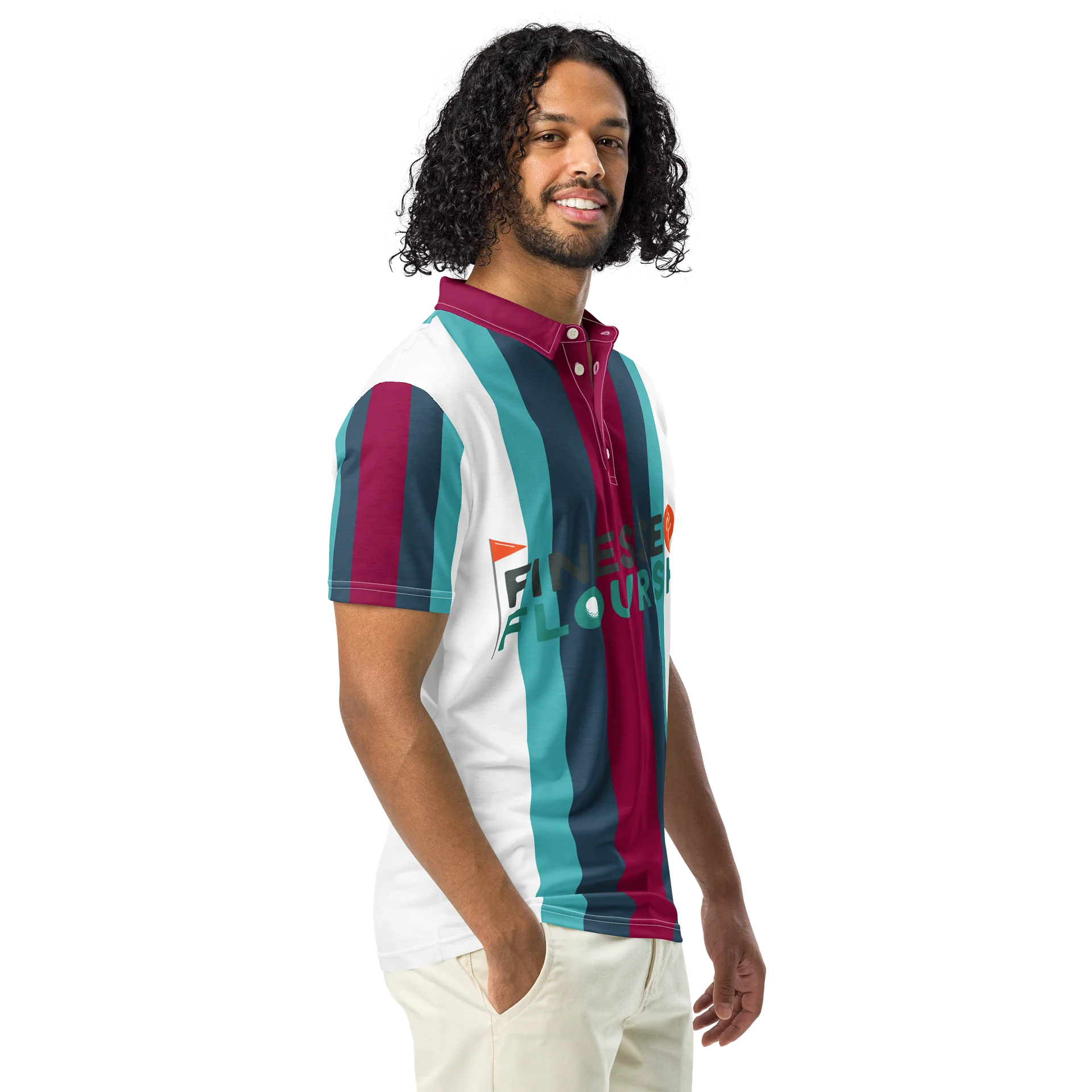 F&F Stripe 2 Slim Fit Polo Shirt product image (1)