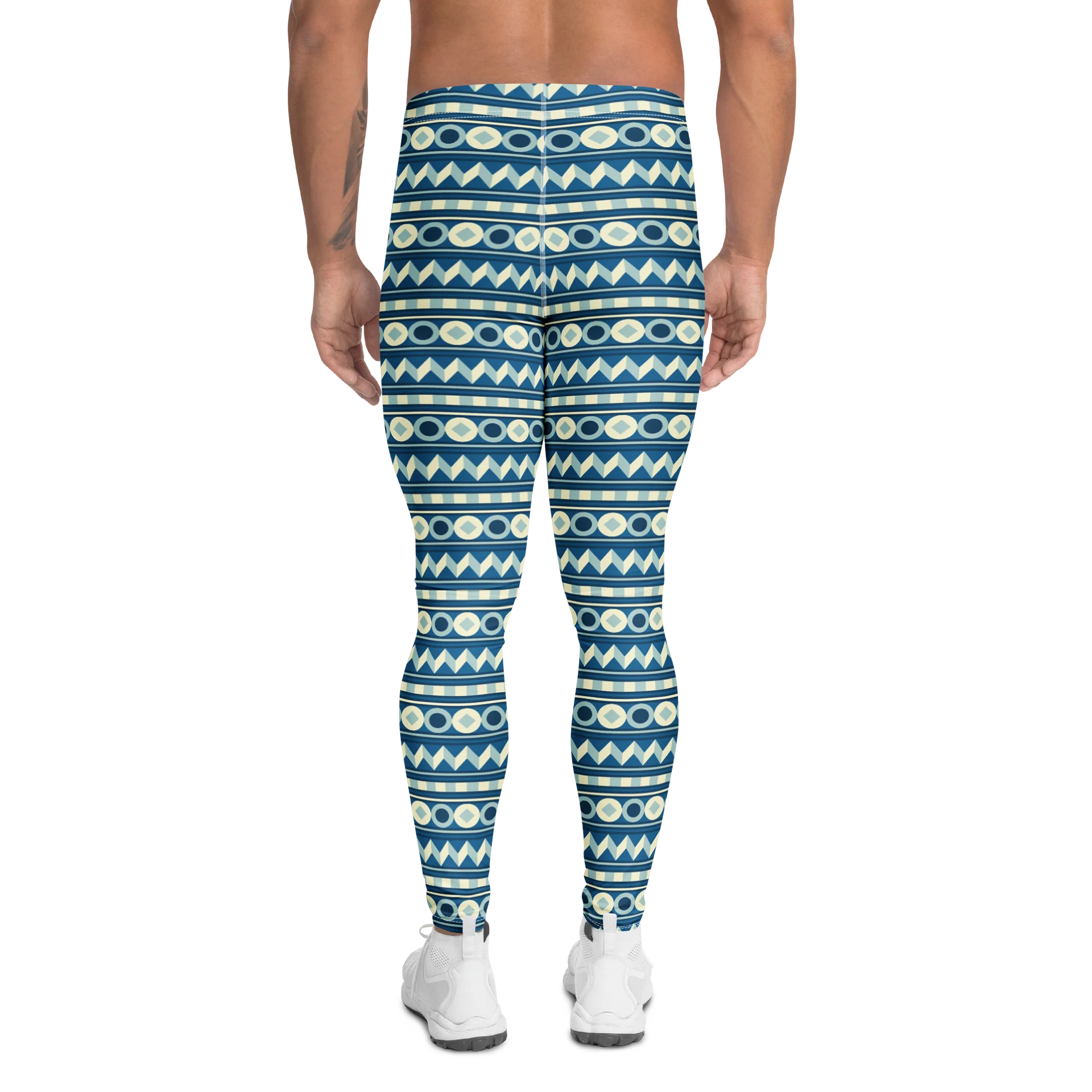 Aztec Geometric Men’s Leggings for Active Wear product image (2)