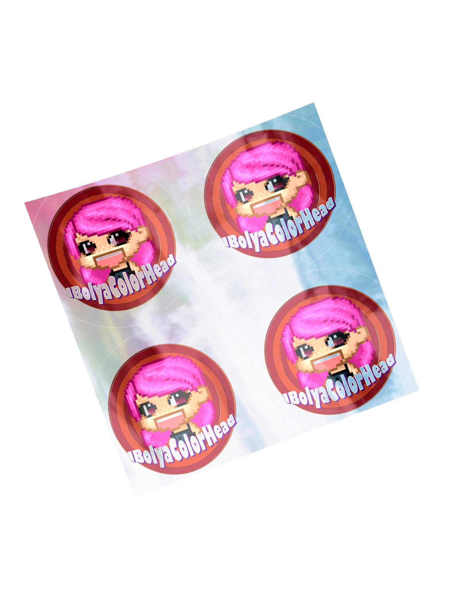 IbolyaColorHead Logo Holographic Stickers product image (5)