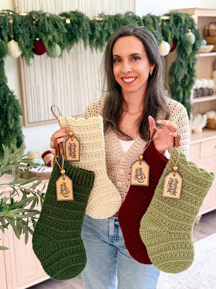 Petal Loop Stitch Crochet Stocking Pattern product image (1)