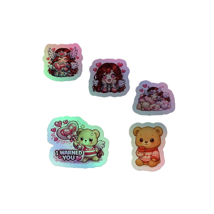 Valky Valentine's Holographic Sticker Set product image (2)