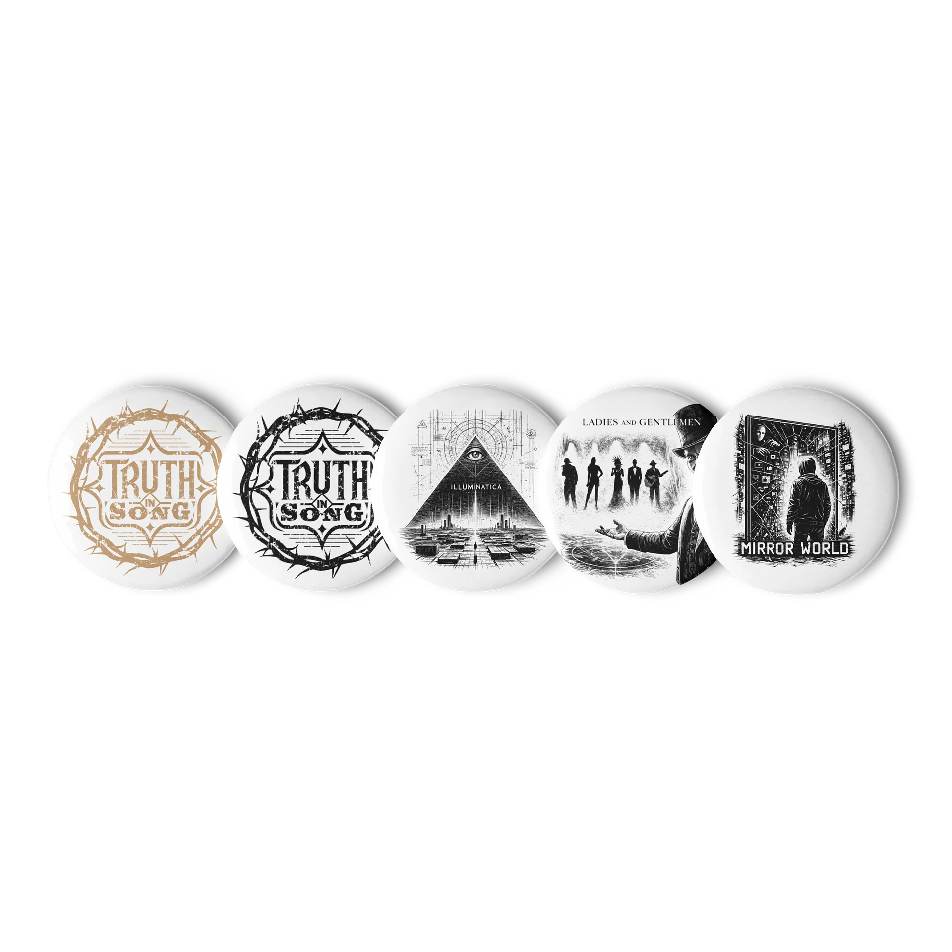 Truth In Song Collector Button Set — Series 1 (5-Pack) product image (1)