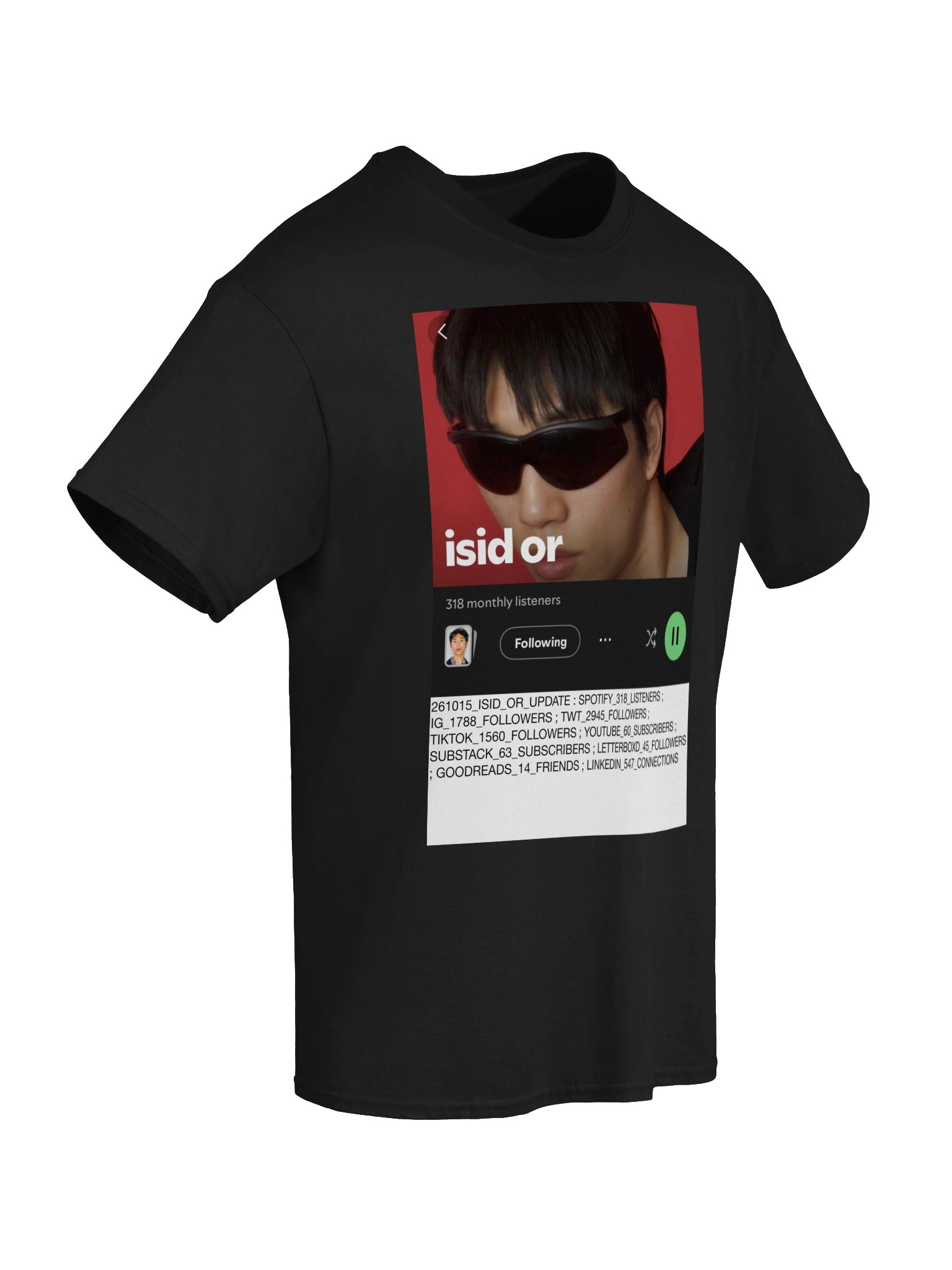 NUGU NUMBERS T-Shirt [Black] product image (6)