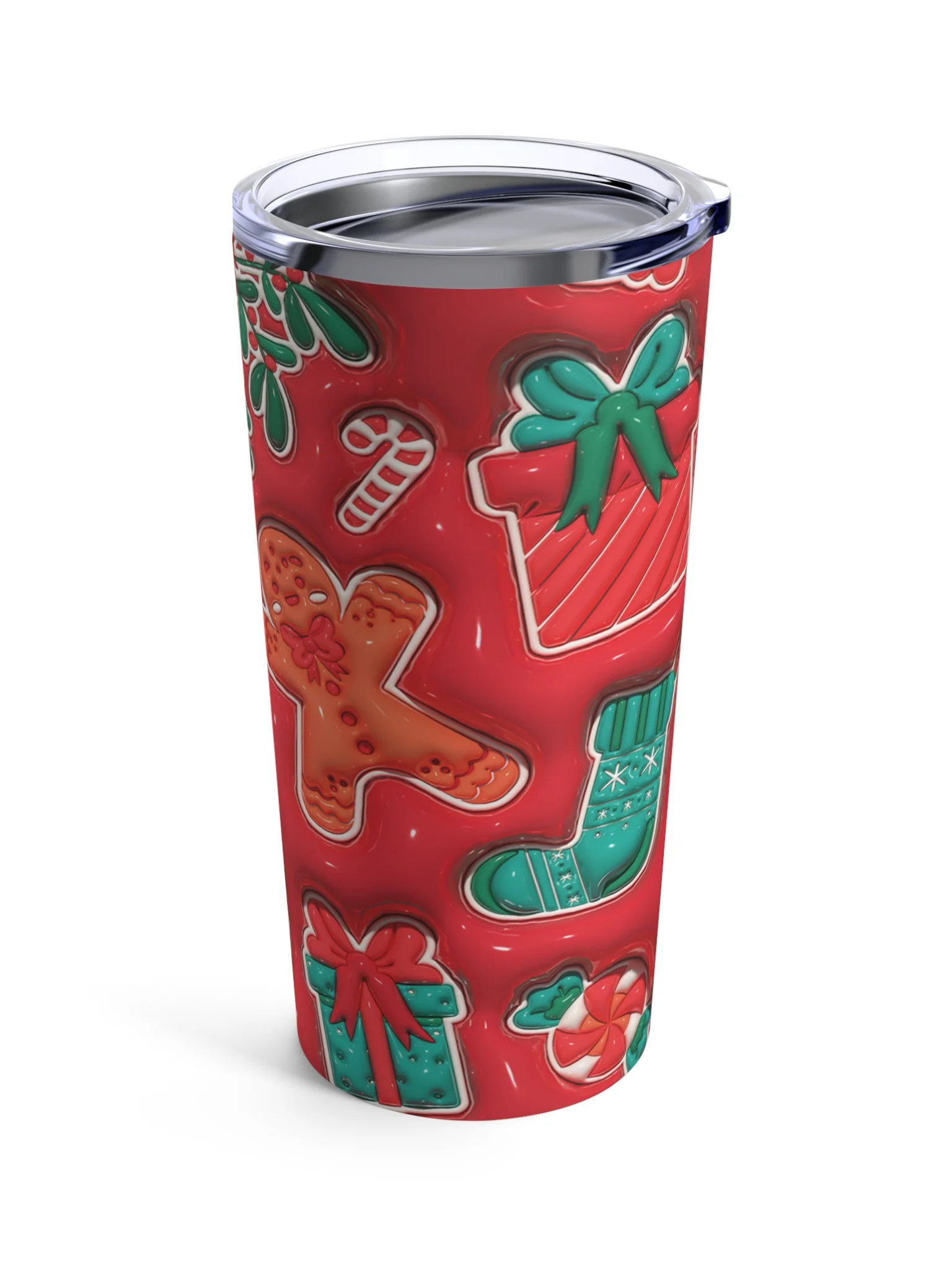 Cherry Red Christmas Treats Stainless Steel Tumbler product image (5)