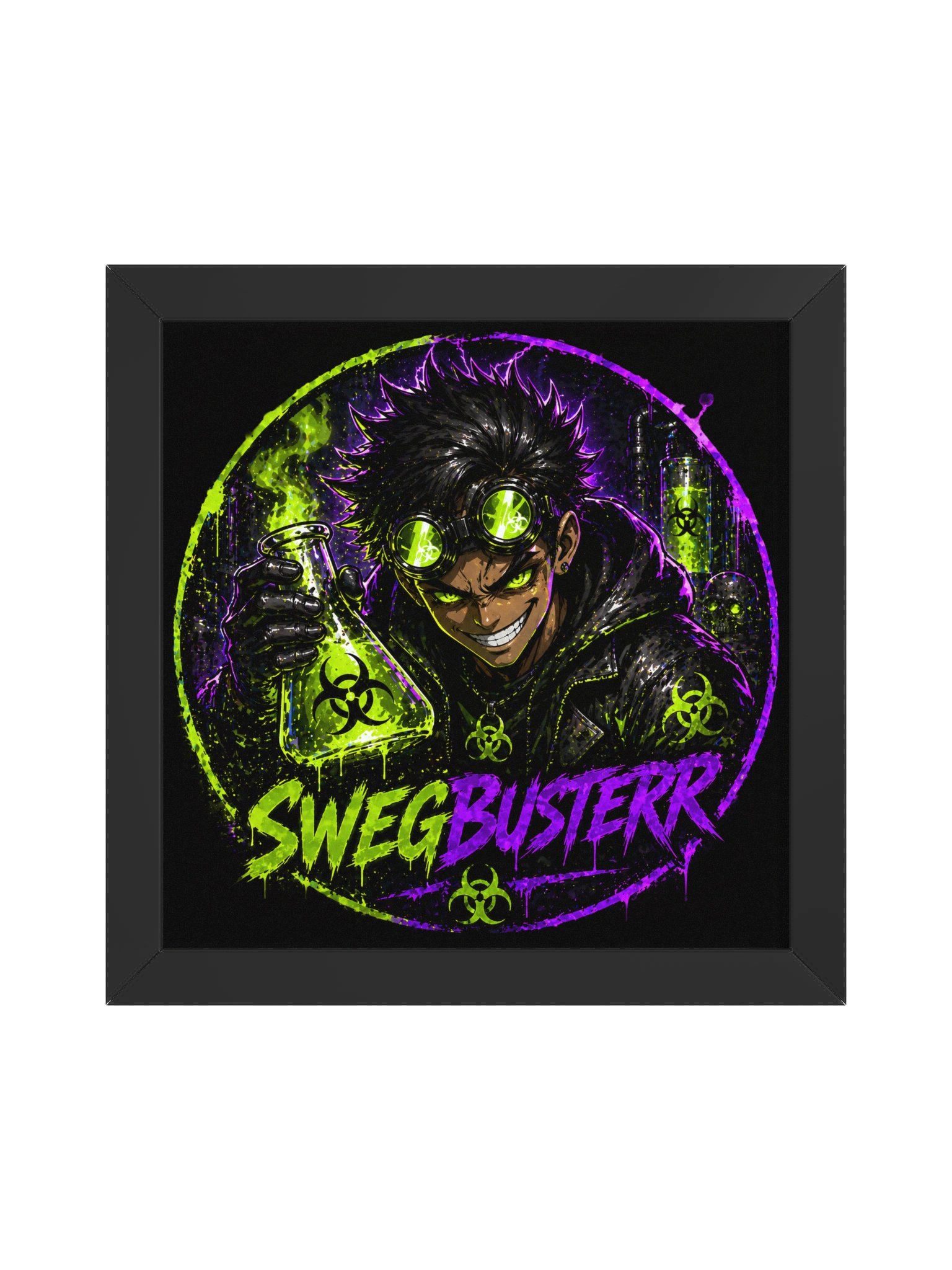 SWEGBUSTERR Neon Biohazard Framed Poster product image (5)