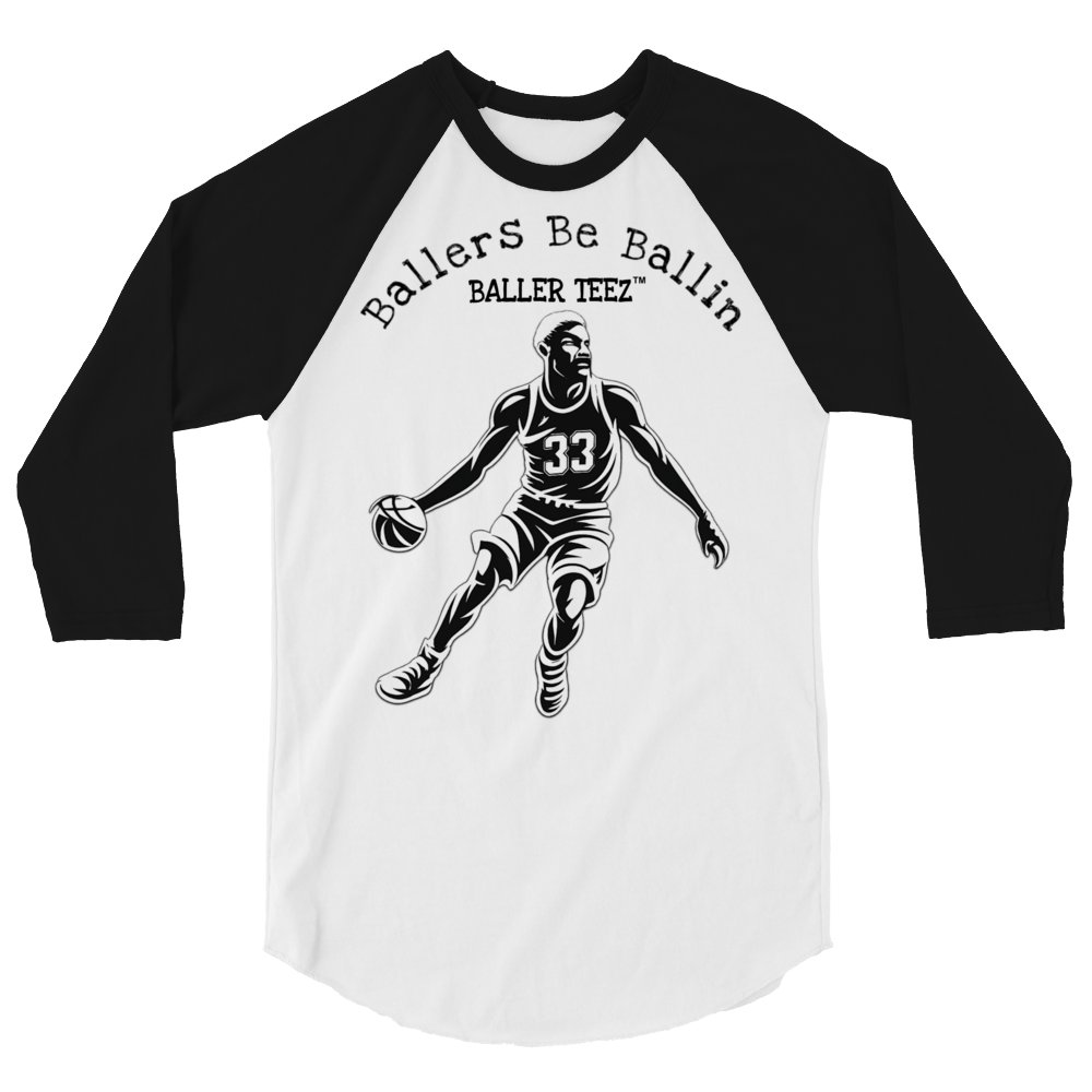 Baller Teez 33 Unisex 3/4 Sleeve Raglan Shirt product image (2)