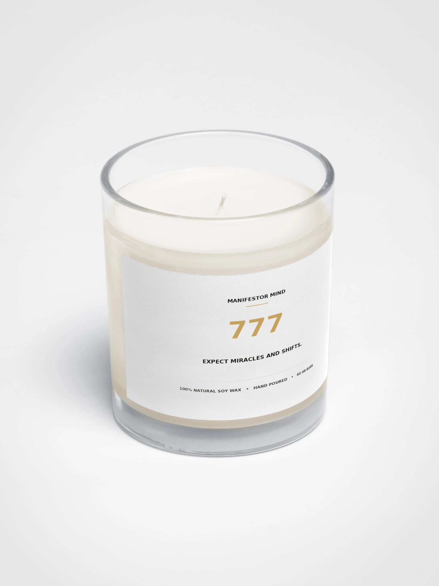777 Quantum Leap Candle - Unscented Manifestation Soy Wax Angel Number product image (2)
