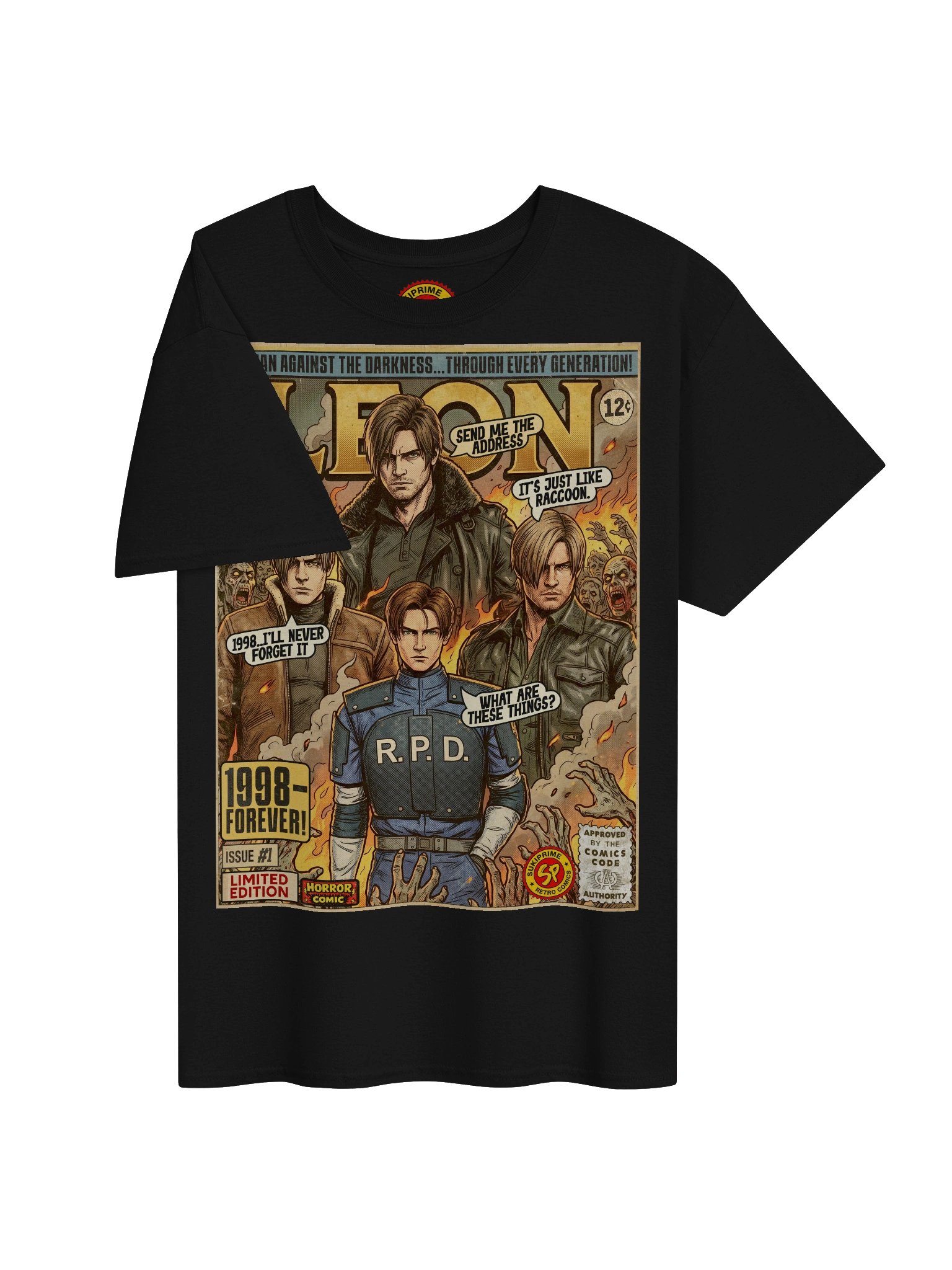 Resident Evil Leon S. Kennedy Comic Art T-Shirt product image (3)