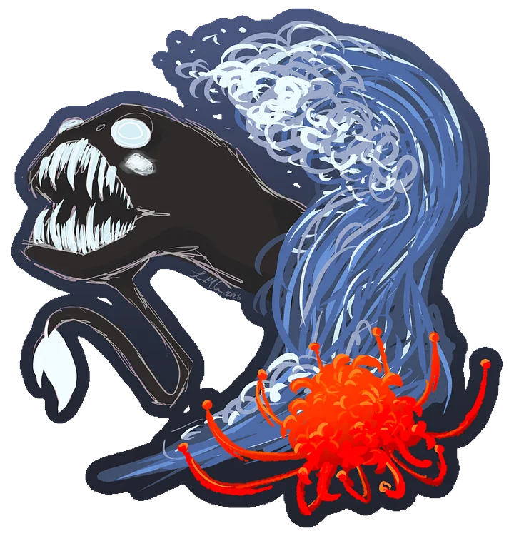 Dragonfish Sukajan Aesthetic Sticker product image (1)