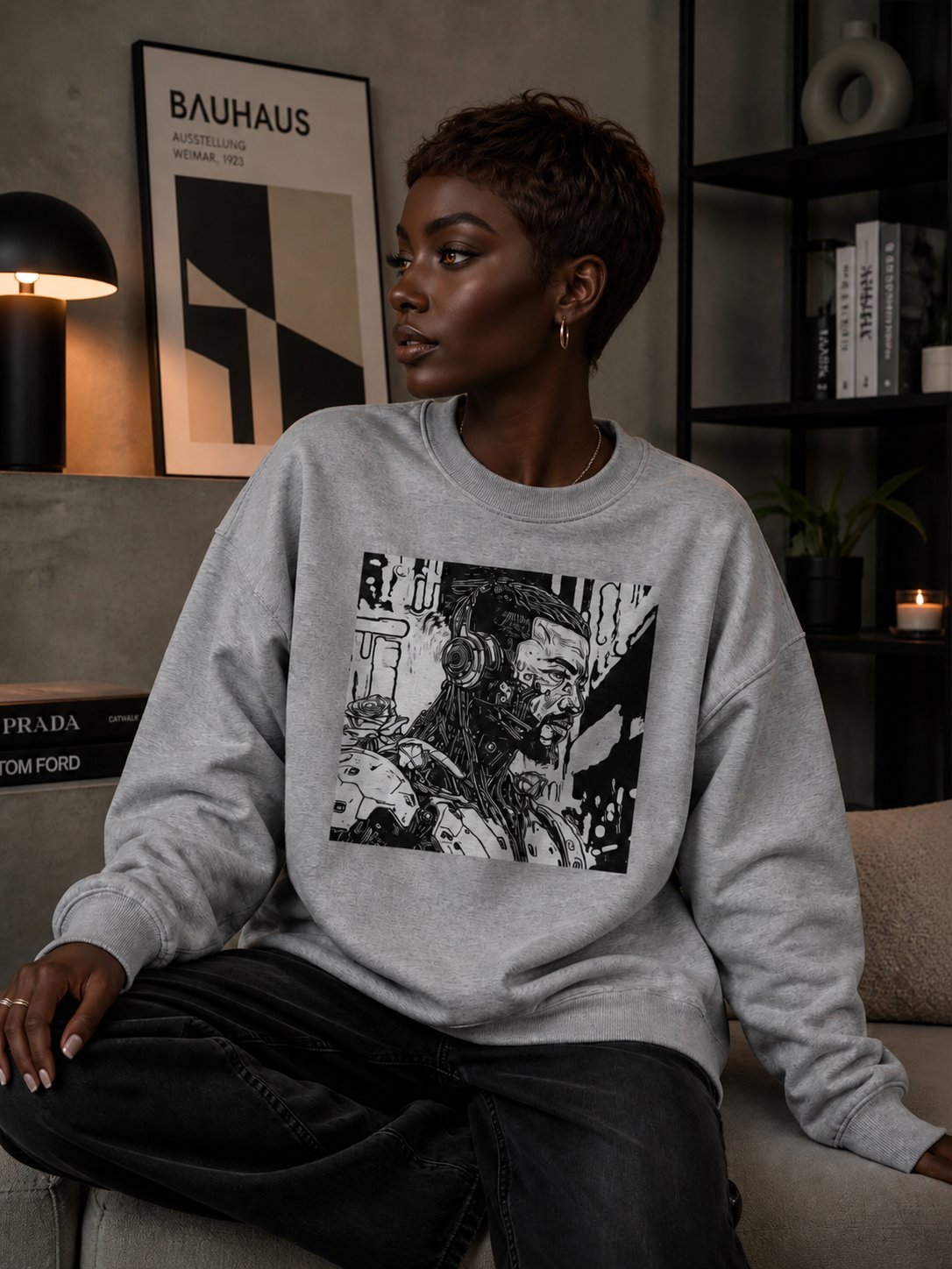 Cyber Serenity Crewneck - Crewneck Sweatshirt product image (1)