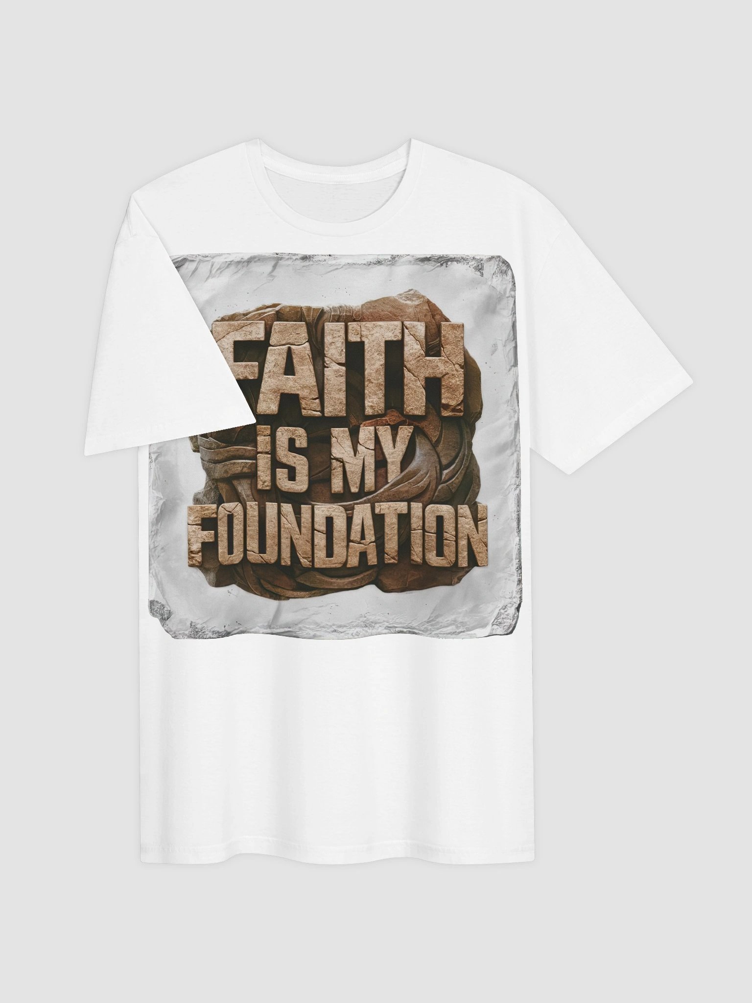 Faith Is My Foundation T-Shirt | Islamic Iman Strength Tee | Muslim Spiritual Apparel product image (3)