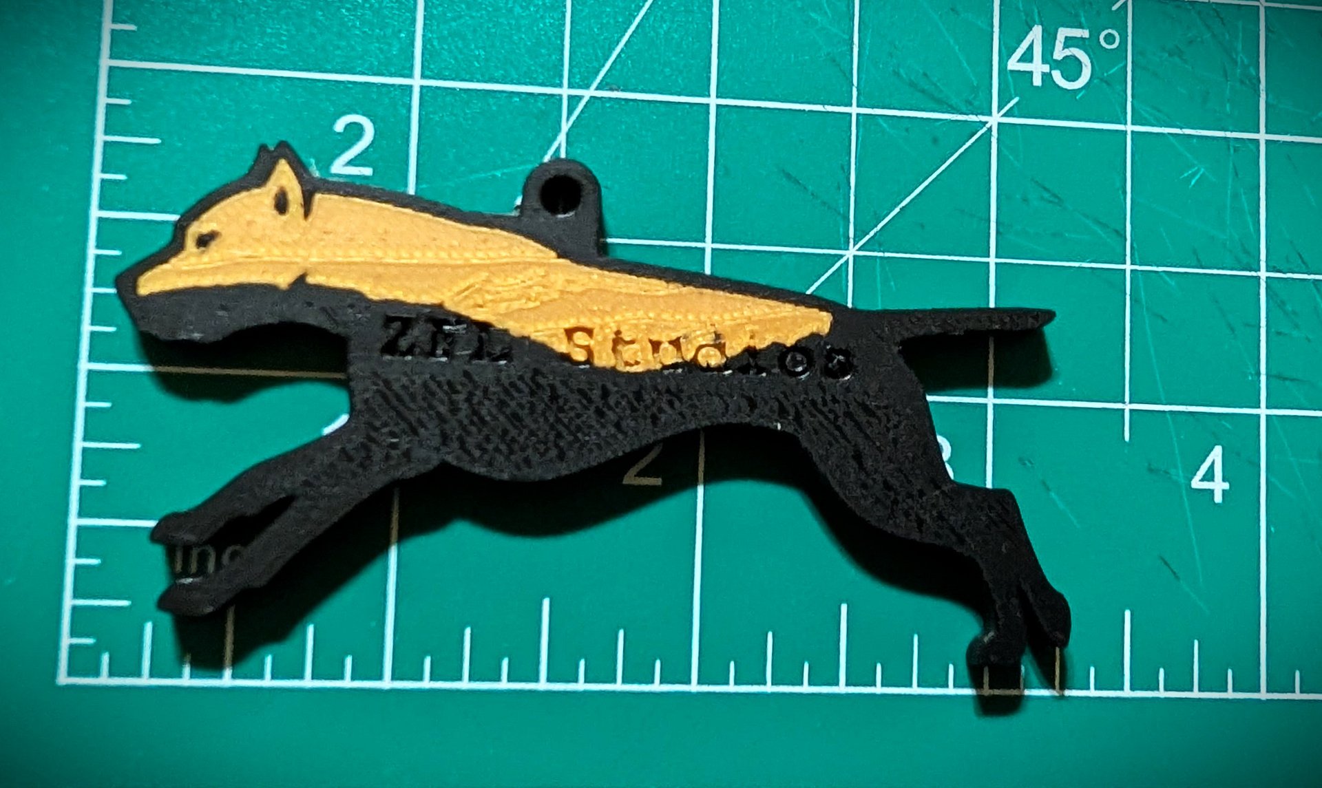 American Pit Bull Terrier Keychain - Black and Gold Sunny Key Fob product image (4)