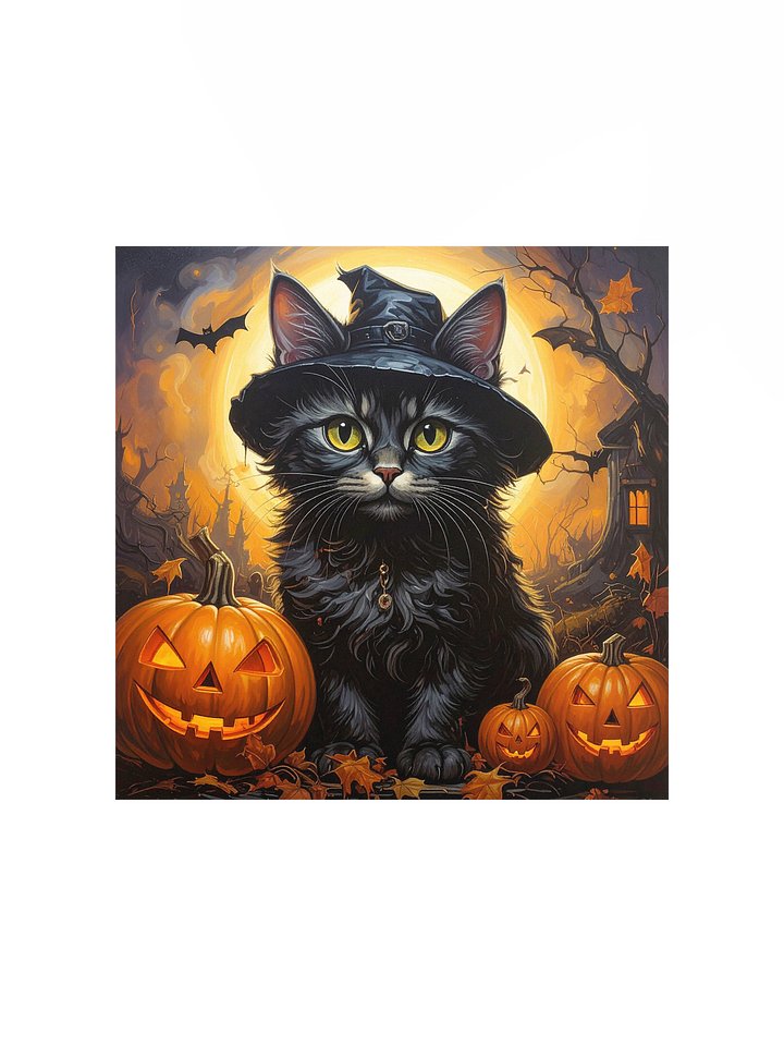 Black Cat & Pumpkins product image (5)