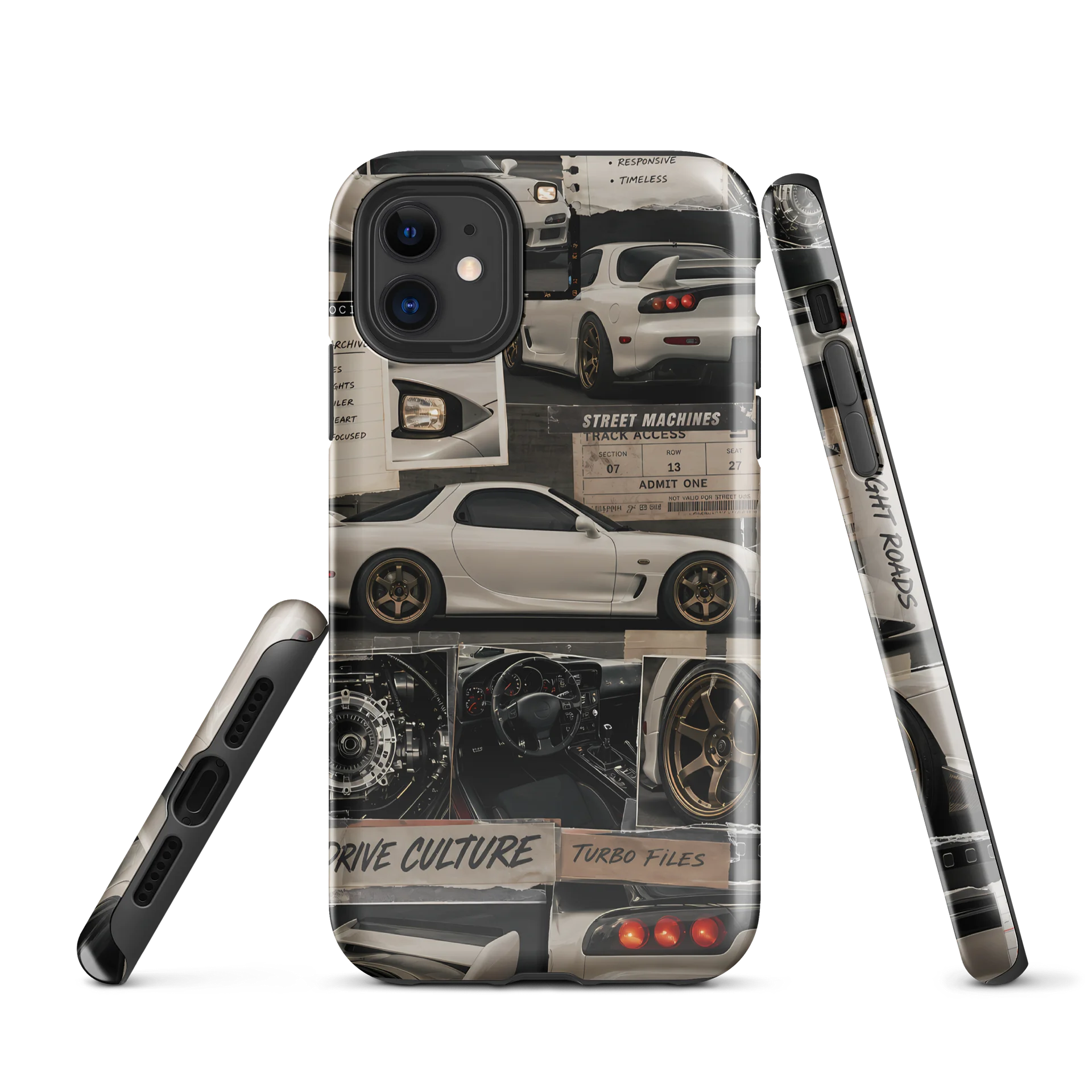 Rotary Motion Pearl White JDM Collage Premium Tough Case product image (1)
