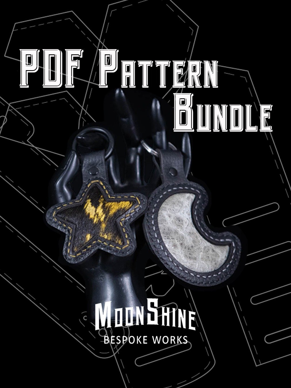 Star and Moon Inlay Charm PDF Pattern Bundle product image (1)