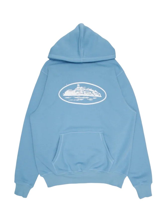 Corteiz Alcatraz Hoodie Baby Blue product image (1)
