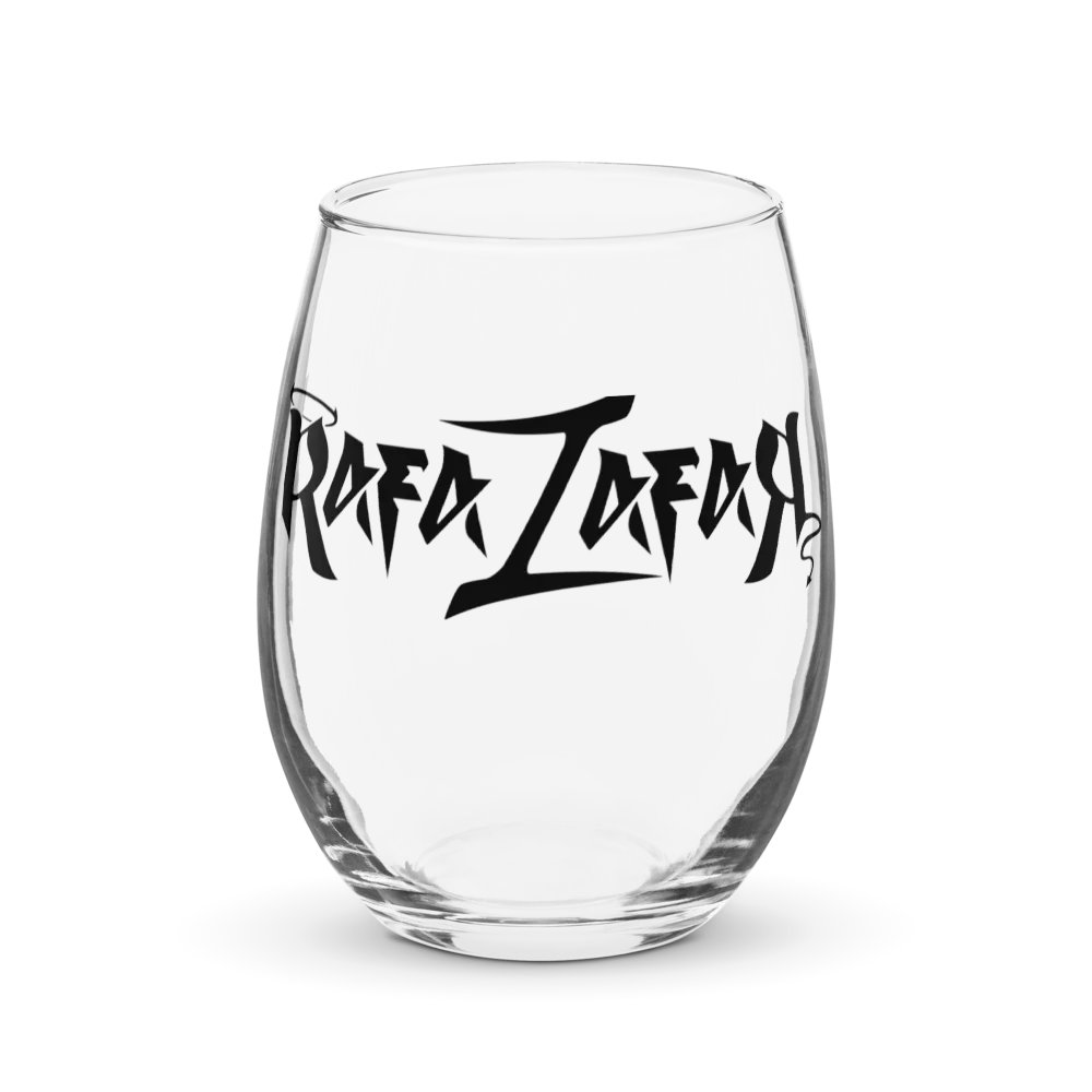 RafaZafar Logotext Stemless Winglass (black) product image (1)