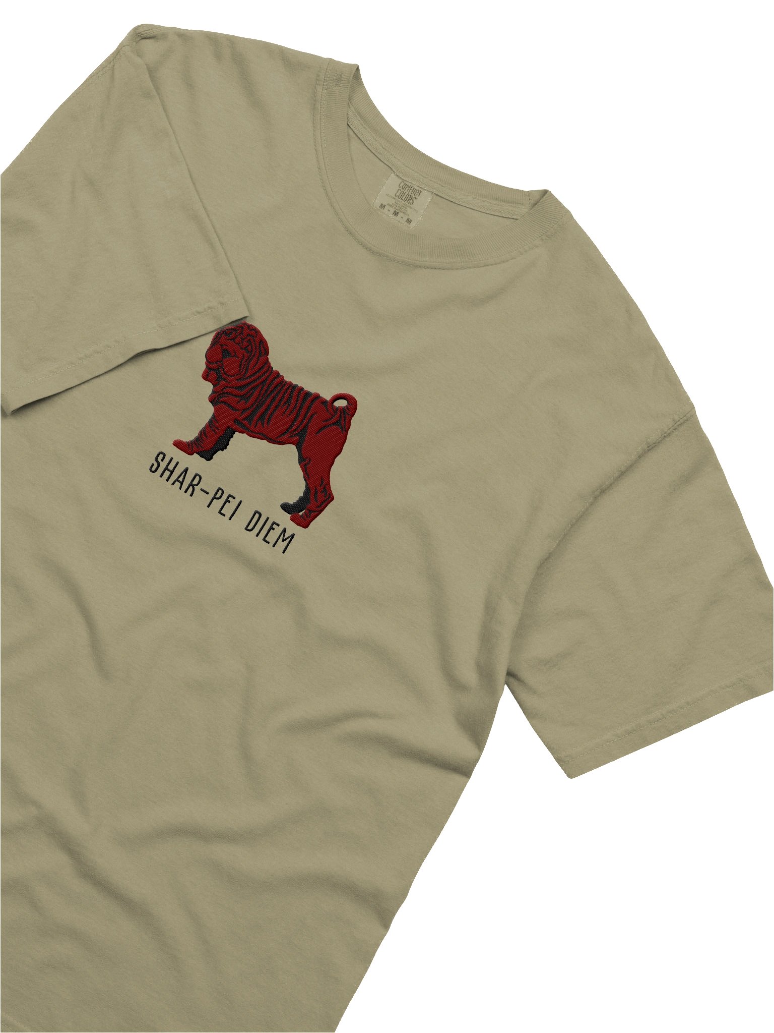 Shar-Pei Diem T-Shirt(Embroidered) of a Chinese Shar-Pei(Chocolate) product image (8)