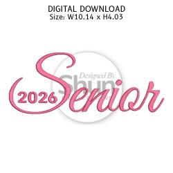 Senior 2026 Embroidery Design product image (1)