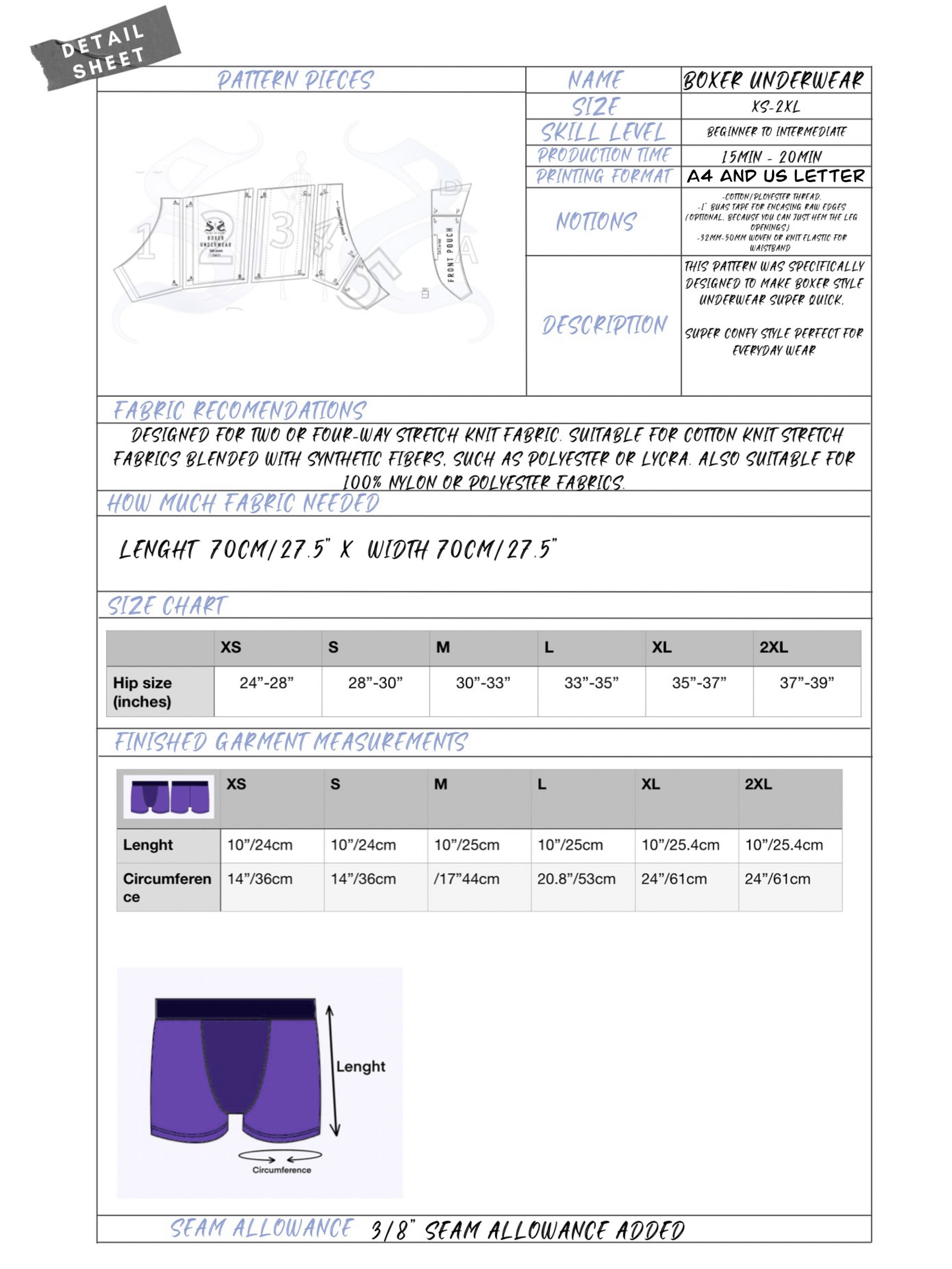 15 min Ultimate Men’s Boxer Shorts - Sewing Pattern product image (6)