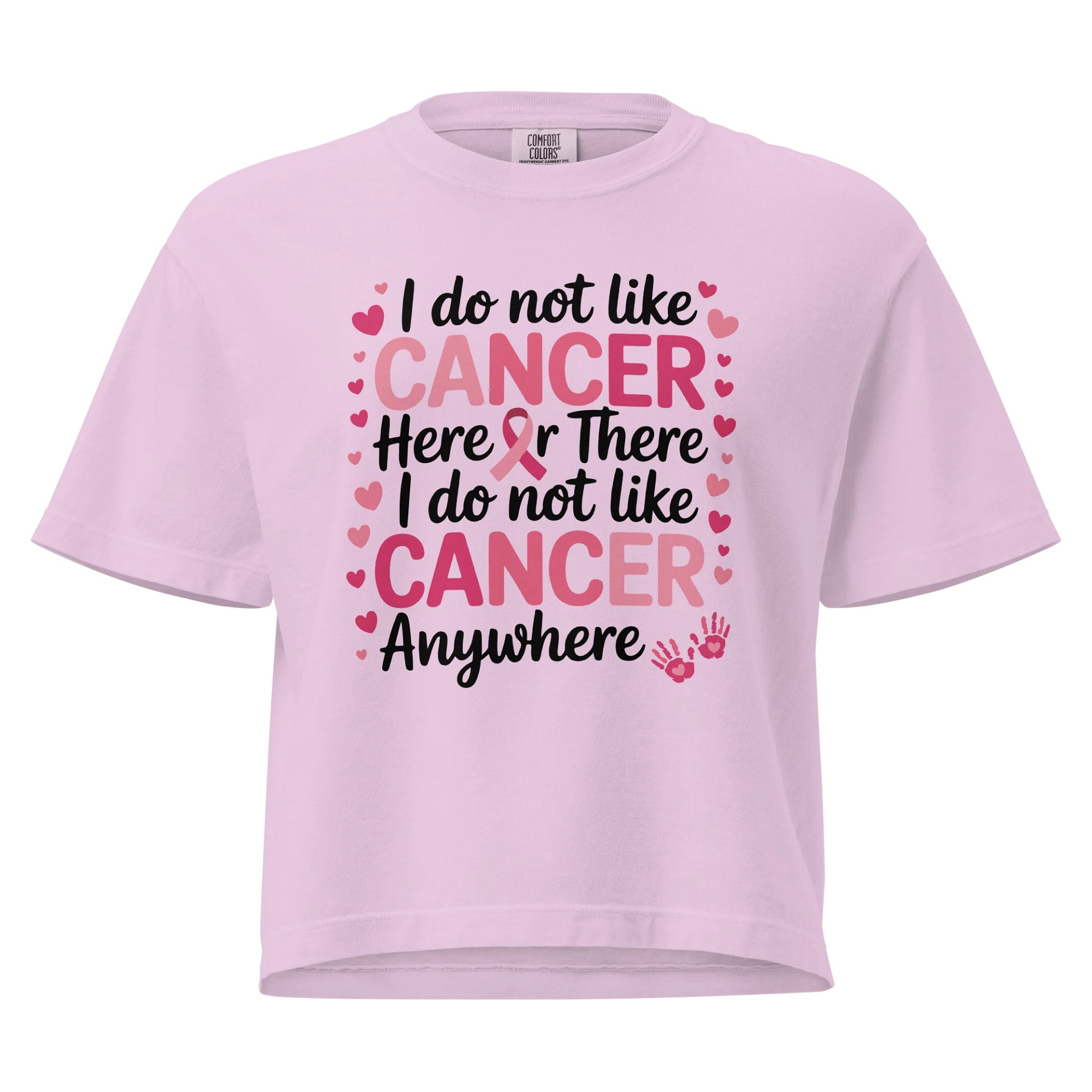 I Do Not Like Cancer Pink Ribbon Breast Cancer Awareness Support Heavyweight Boxy T-Shirt + Free Ebook product image (2)